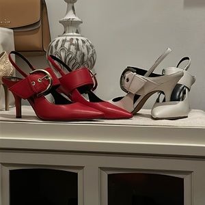 Authentic Vince Camuto Realbey Slingback Pumps, Red Size 10